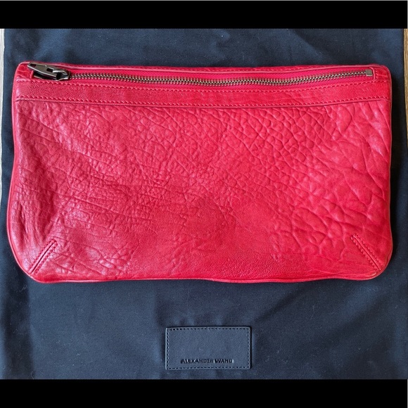 Alexander Wang Full Grain Leather Fold Over Clutch - Picture 2 of 16